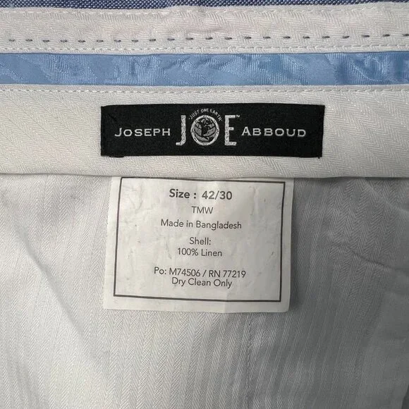 JOSEPH ABBOUD Light Blue 100% Linen 2 Piece Suit Men's 48R - Picture 16 of 16